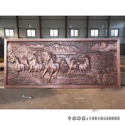 大型铜雕景观影壁