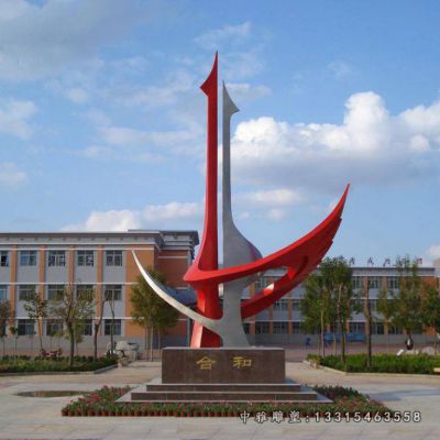 不锈钢企业门口标志雕塑