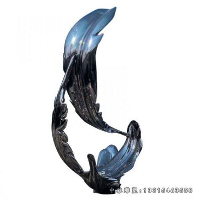 广场羽毛不锈钢雕塑