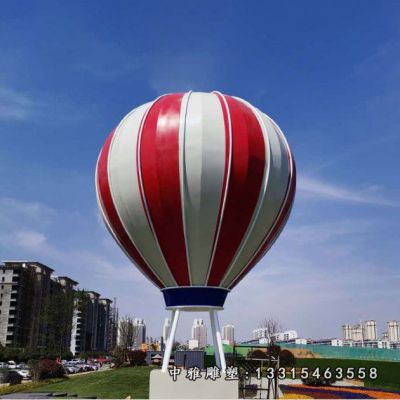 大型不锈钢热气球雕塑