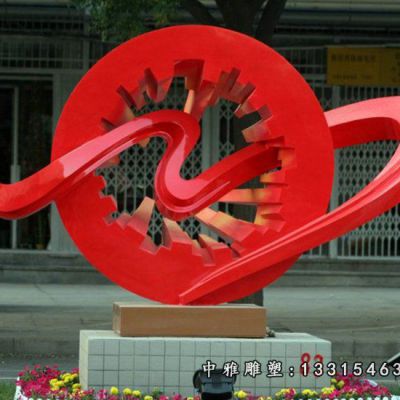 不锈钢齿轮景观雕塑