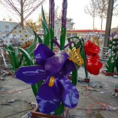 城市不锈钢紫荆花雕塑