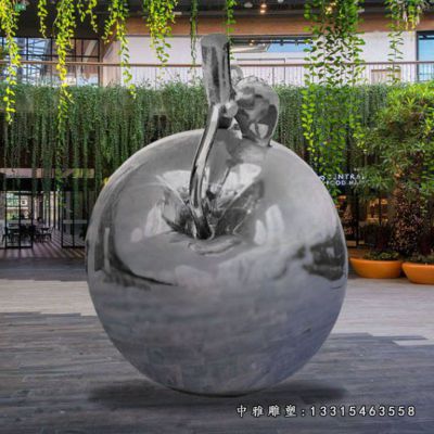 苹果景观不锈钢雕塑