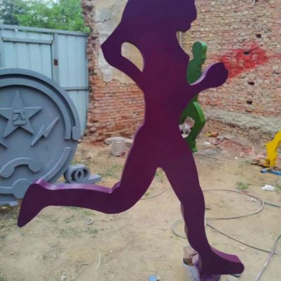 公园不锈钢跑步人物雕塑