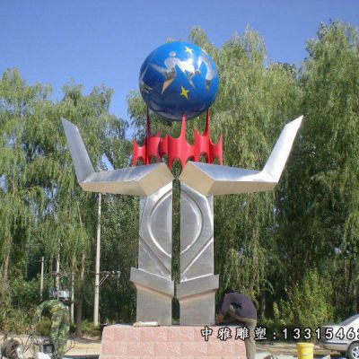 广场标志不锈钢雕塑