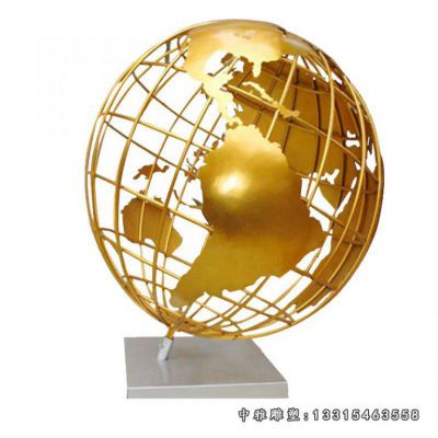 校园地球仪不锈钢雕塑