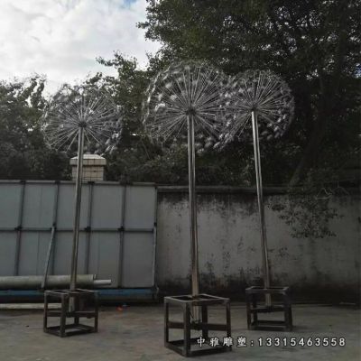 城市不锈钢蒲公英雕塑 