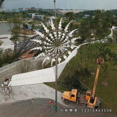 抽象向日葵不锈钢雕塑