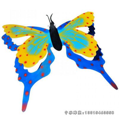 不锈钢喷漆蝴蝶雕塑
