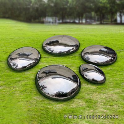 不锈钢公园鹅卵石雕塑