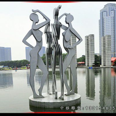 城市人物不锈钢雕塑