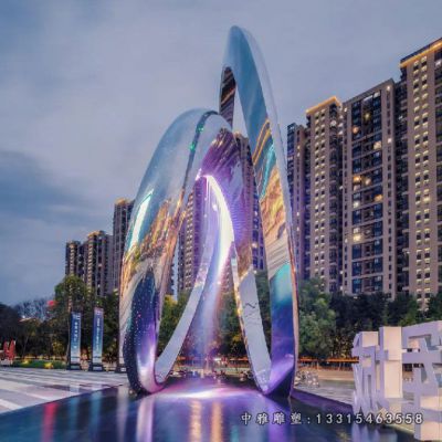 圆环装饰不锈钢雕塑