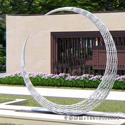 公园月亮不锈钢雕塑