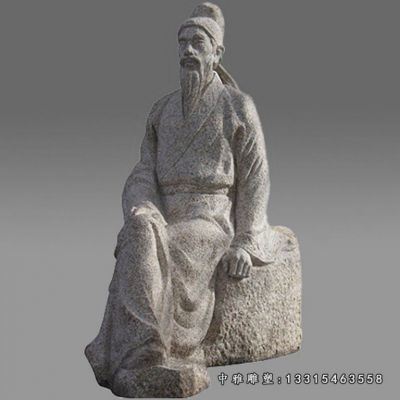 石雕古代诗人李商隐