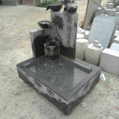 石雕庭院仿古流水池