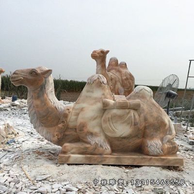 广场骆驼石雕雕塑