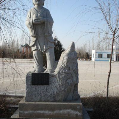 公园石雕孝道人物