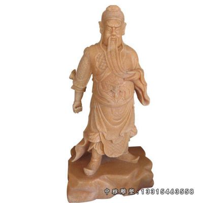 石雕立式关公