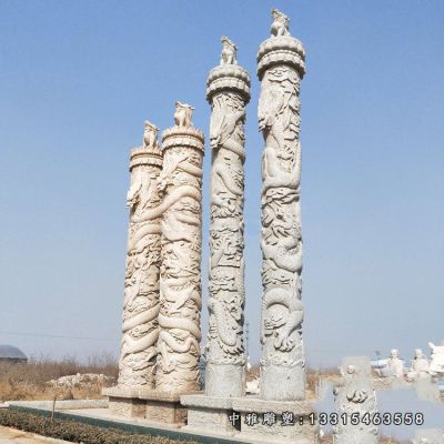 大型石雕龙柱