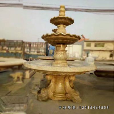 石雕多层喷泉