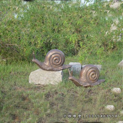 铜雕小型蜗牛