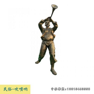 铜雕奏乐人物