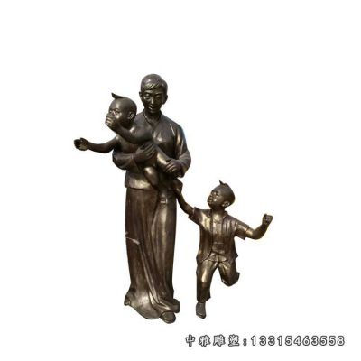 铜雕一家人雕塑