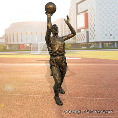 打篮球人物铜雕