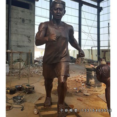 铜雕跑步人物雕像