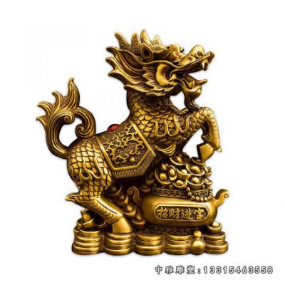 铜雕招财进宝麒麟