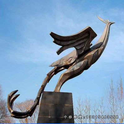 抽象凤凰铜雕