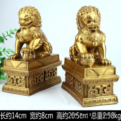 门口狮子铜雕
