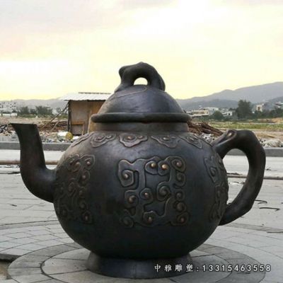 铜雕茶壶景观
