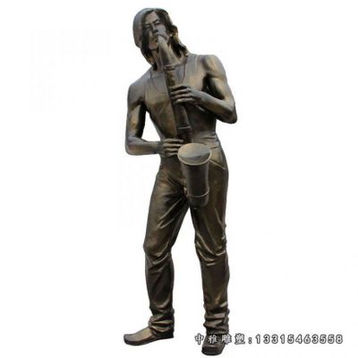 萨克斯人物铜雕