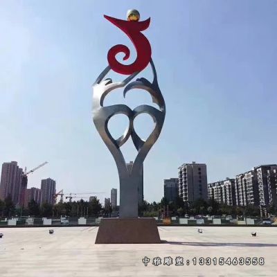 不锈钢广场标志雕塑