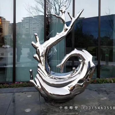 不锈钢海浪雕塑