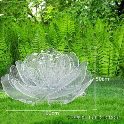 不锈钢花朵雕塑