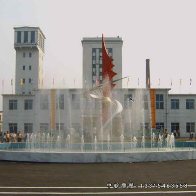 不锈钢广场喷泉雕塑