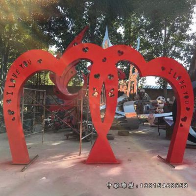 不锈钢创意拱门雕塑