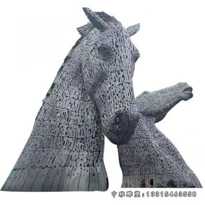 广场不锈钢马雕塑