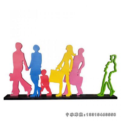 购物人物不锈钢雕塑