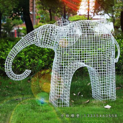 不锈钢动物大象雕塑