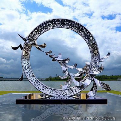 不锈钢飞雁雕塑