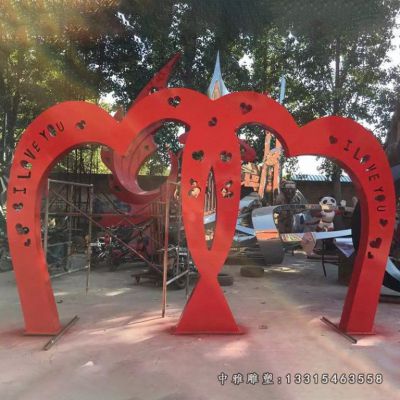 不锈钢心形拱门