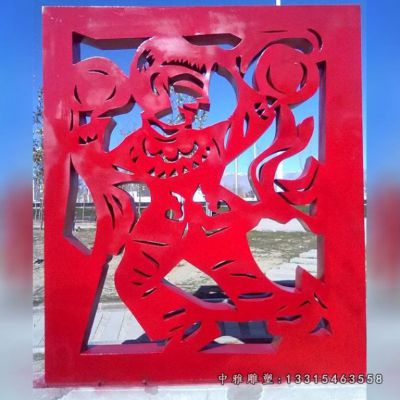 不锈钢公园剪纸雕塑