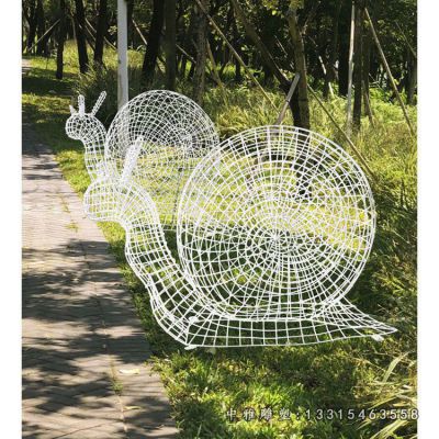 动物蜗牛不锈钢雕塑