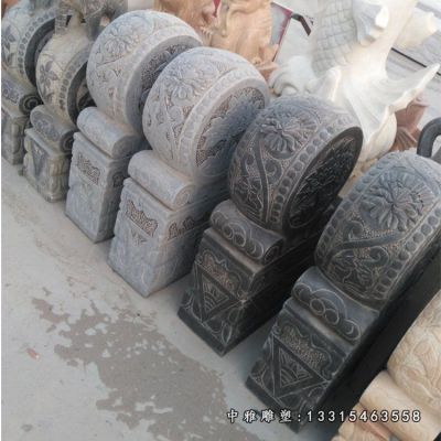 宅门石雕抱鼓石摆件