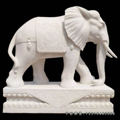 动物大象石雕