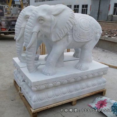 石雕门口大象