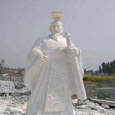 历史人物石雕秦始皇